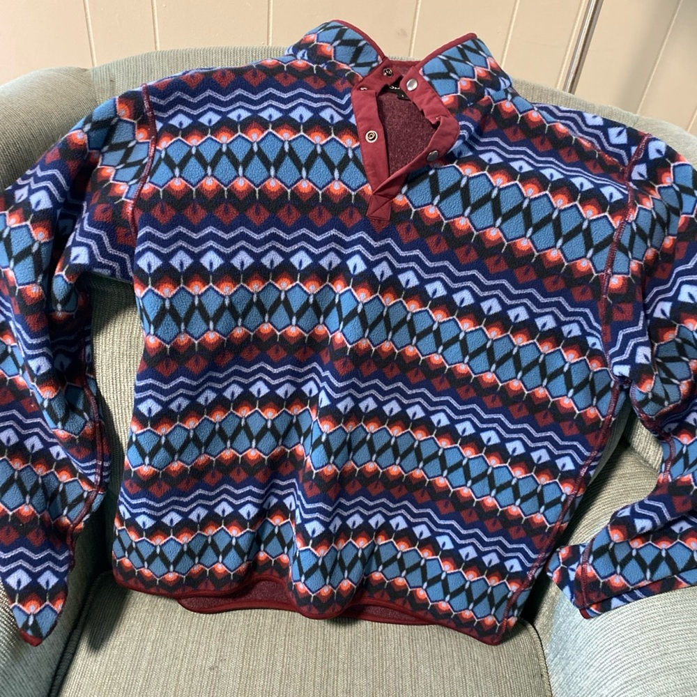 Bonobos Maroon and Blue Fleece Large Like New